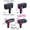 SEIWA Car Interior Supplies Illuminated Socket 3F 3-Socket Matte Black