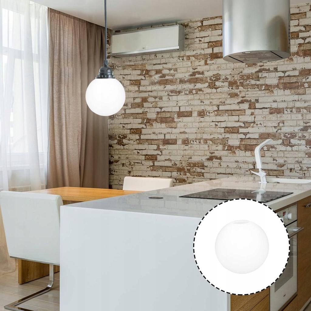 Klosz kula szklana mleczna klosz na lampę 10 cm matowy bez gwintu