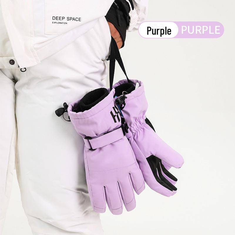 Waterproof Winter Ski Gloves: Warm, Thick, Wear-Resistant, Split-Finger Design for Cycling and Outdoor Use