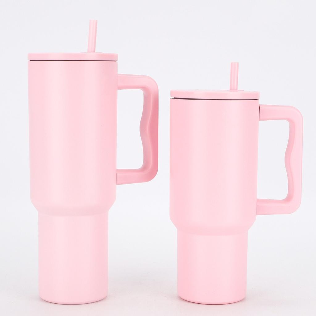 30/40oz Vakuum-Thermosflasche Becher mit Henkel Deckel Strohhalm Edelstahlbecher Auslaufsicher Hält Kalt Heiß Reise Auto Kaffeebecher