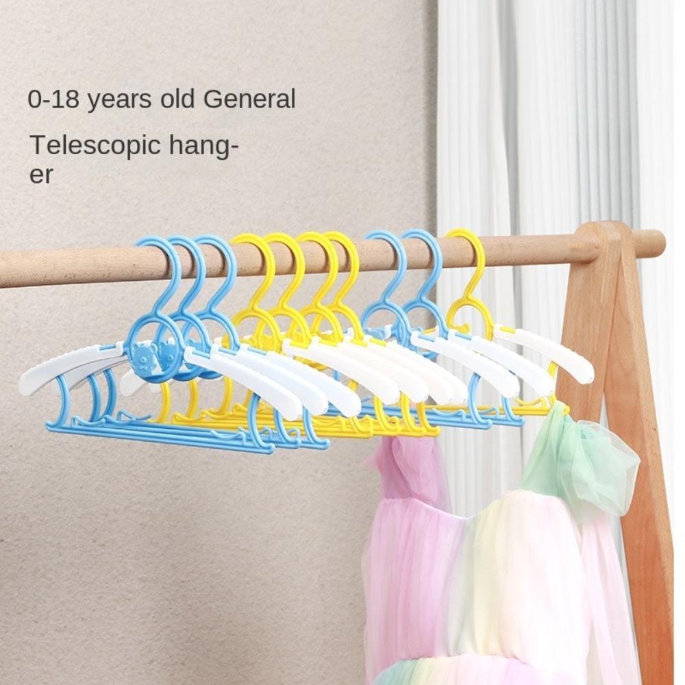 

10Pcs Adjustable Kids Clothes Support Space Saving Clothing Storage Hangers