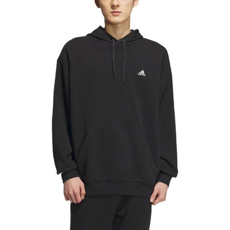 Adidas SWEAT Logo Sweat Hoodie Sweatshirt Unisex Black IV7600