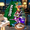 Individuell bedruckte Decken mit Namen, Mighty Morphin Power Rangers Motiv, Heimdekoration, Schlafzimmer, Sofa, Camping, Couch, Geschenke für Geburtstag Weihnachten