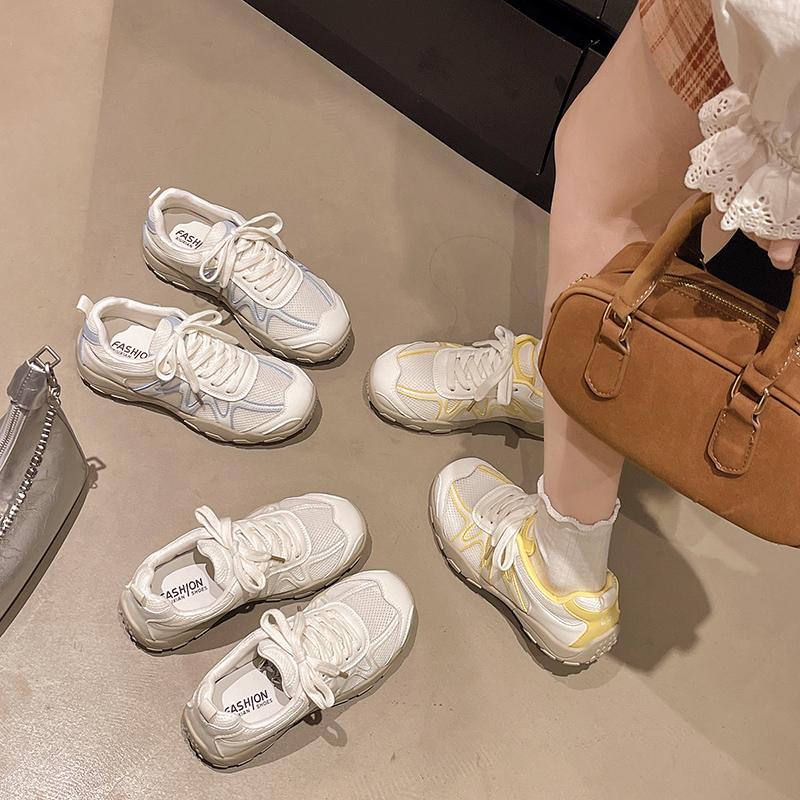 Fashion Breathable Mesh Moral Training Shoes Women's Summer New Thin Casual Soft-soled Sneakers