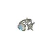Influencer Starry Moonstone Ring with Iridescent Diamond Star Design