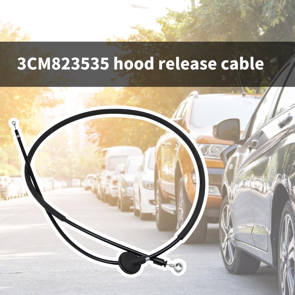Automotive Engine Hood Latchs Release Cable Control Cord 3CM823535 For 3CM-823-535 Engine Compartment Access Maintenance