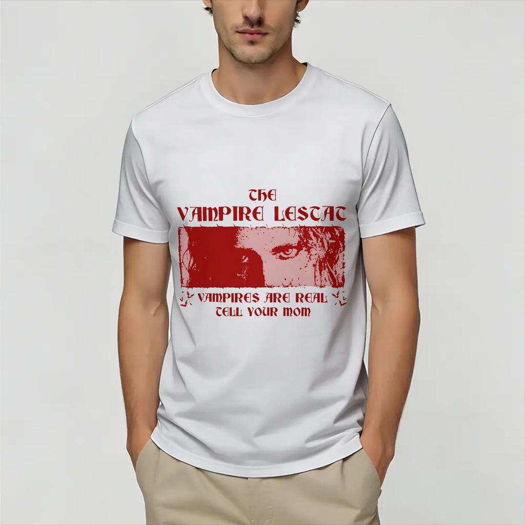 Die Vampire Lestat T-Shirts für Unisex Mode Baumwoll-T-Shirt Rundhalsausschnitt Kurzarm-T-Shirt Grafisch Bedruckte Oberteile