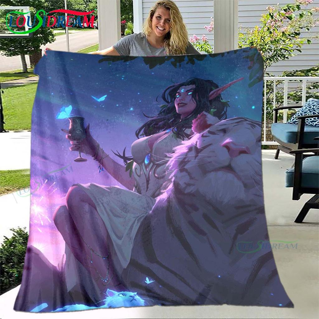 Game Sexy Cartoon Night Elf Soft Blanket Sports Living Room Bedroom Sofa Bed Blanket Gift Travel Office Lunch Break Blanket