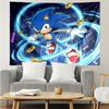 Sonic Print Tapestry, Backdrop, Easy Setup, Ideal for Bedroom, Office & Living Room, with Aesthetic Wall Hanging Decor.