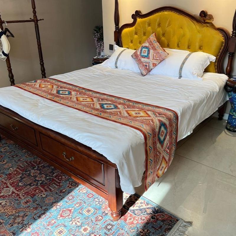 

Multi-specification Ethnic Wind Bed FlagGeometric Patterns of Bedrooms Towels At The End of Bedsbedding for Homestays Bed Covers for Home Decor 45x185cm bed flag