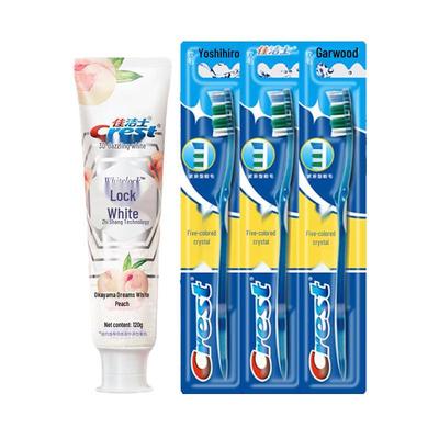 Crest Dual Color Whitening Toothpaste & Soft Toothbrush Set