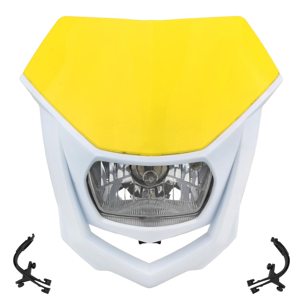 Motorcycle Dirt Bike Halogen Headlight Plate For Honda Kawasaki Yamaha Moto Universal Accessories Head Light Enduro Headlamp