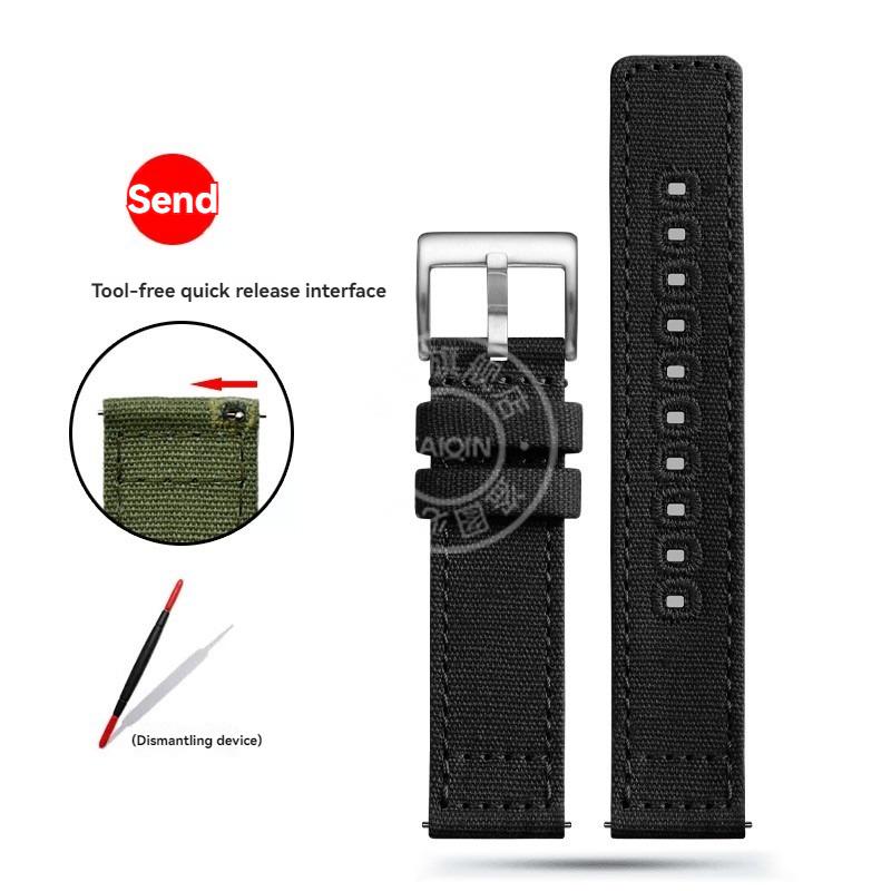 

18мм 20мм 22мм Холщовый ремешок для часов Для Hamilton Khaki Field H70605731 H70605993 H68201993 70605963 Нейлоновый ремешок для часов Быстросъемный 22mm