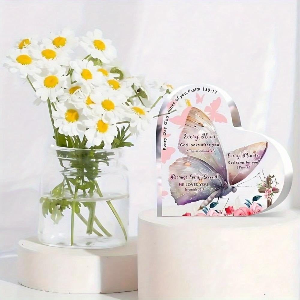 Christliche Schrift Herz - Inspirierendes Bibelvers Geschenk für Frauen & Freunde