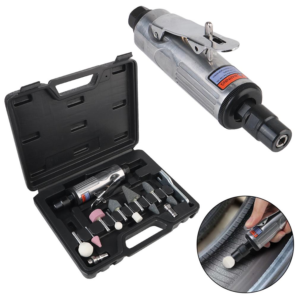 16Pcs Air Grinder Mill Engraving Tools Woodworking Tools 1/8" 1/4" Pneumatic Die Grinder Car Tire Grinding Polishing Machine