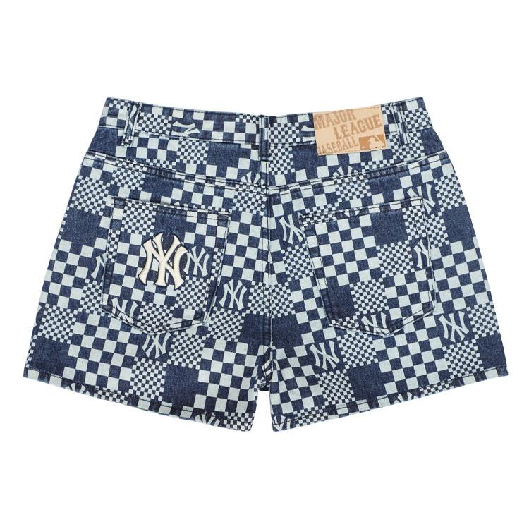 New MLB Denim Shorts Women's Blue 3FDPM0323-50BLS