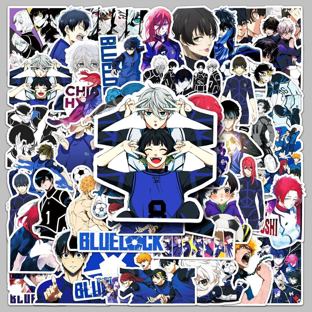 50 Japanische Anime Blue Lock Sticker - Wasserdicht, DIY Journal, Handyhülle Dekoration, Kleines Geschenk.