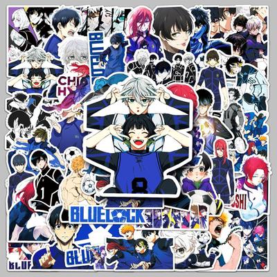 50 Adesivi Blue Lock Anime Giapponese - Impermeabili, per Diario Fai da Te, Decorazione Cover Telefono, Piccolo Regalo.