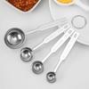 4Pcs Long Handle Measuring Cups Set Stainless Steel Coffee Sugar Scoop  Measuring Scale