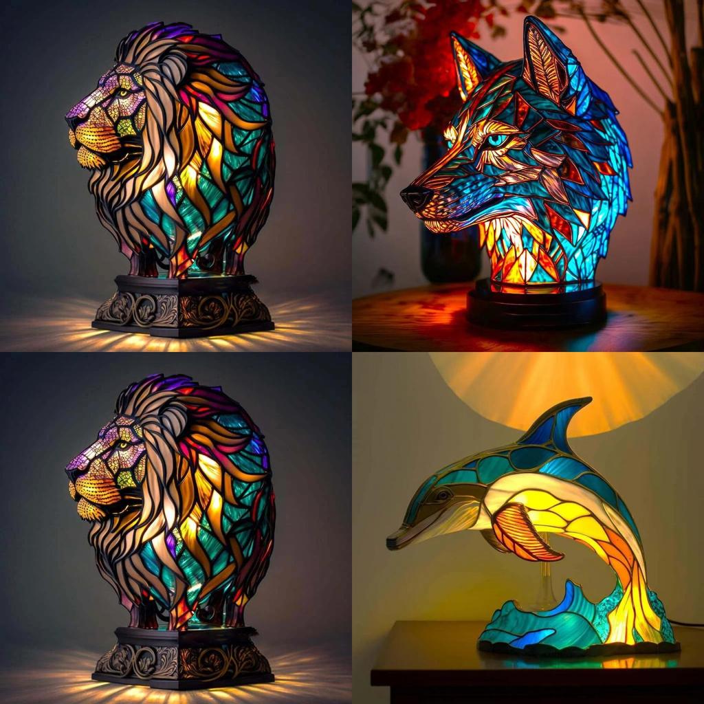Modern Minimalist Resin Table Lamp With Led Light For Home Decor And Desk Accent