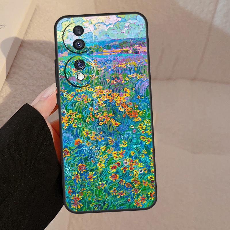 

Colourful Flower Painting Art For Honor Magic 7 5 6 8 Pro Case For Honor 200 400 50 70 90 Lite X8b X8c X9a X9b X9c X9d Win Honor 200 Lite