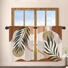 Renaiss 26 X 36 Inch Mid Century Boho Kitchen Curtains Abstract Leaves Arch Nature Landscape Geometric Window Treatment Minimalist Aesthetic Short