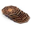 6PCS Set Tea Coaster Bamboo Material Bamboo Coaster Durable Anti Scald Teacup Mat Heat Insulation Wood Coasters Restaurant Use