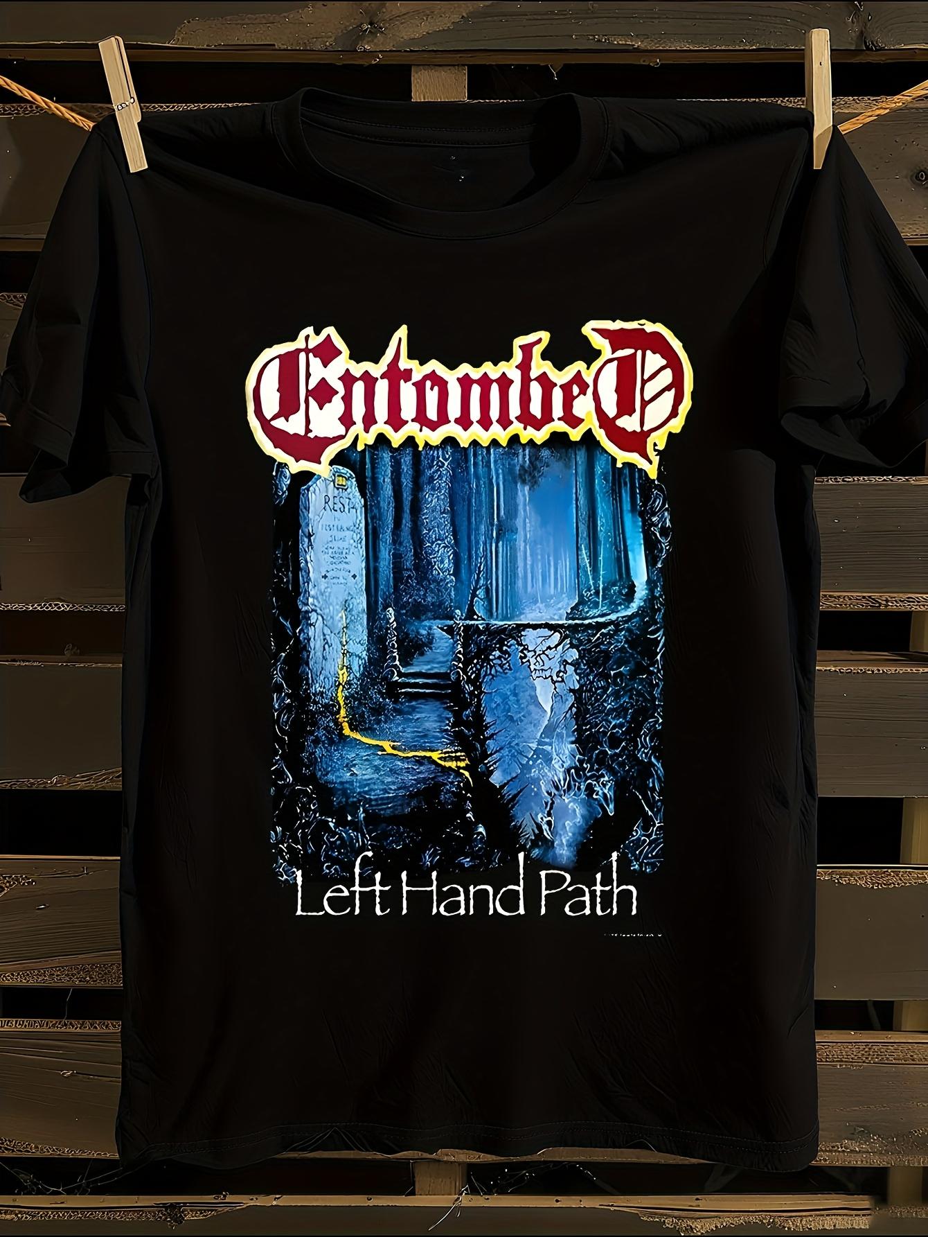 Entombed Band Left Hand Path Gothic Metal Graphic T-shirt S