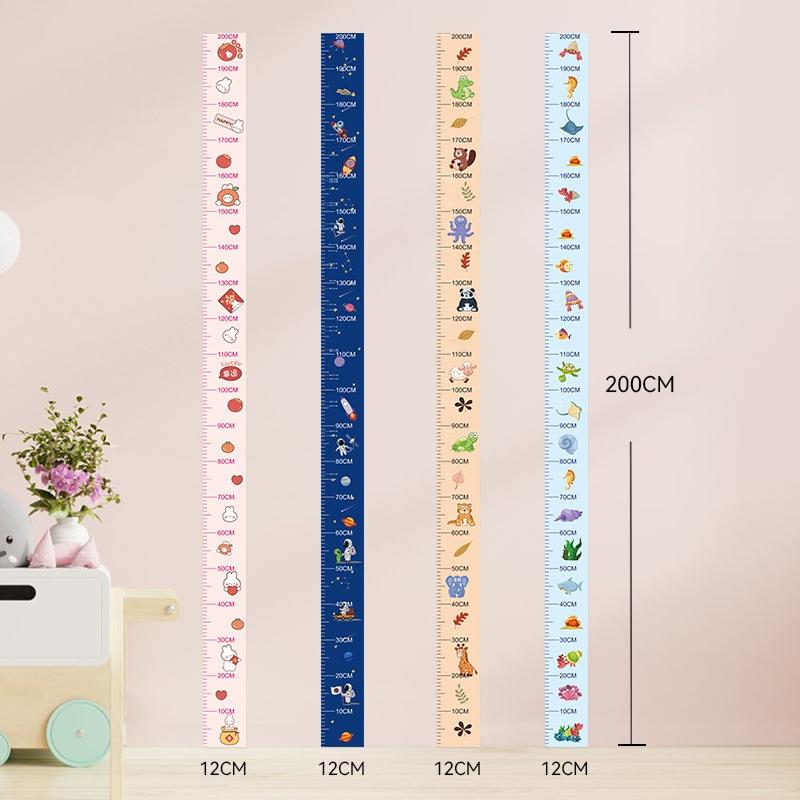 Height 2M Cartoon Wall Sticker Measuring Instrument Ruler For Measuring Height Sticker Wallpaper Growth Chart Can Be Removed