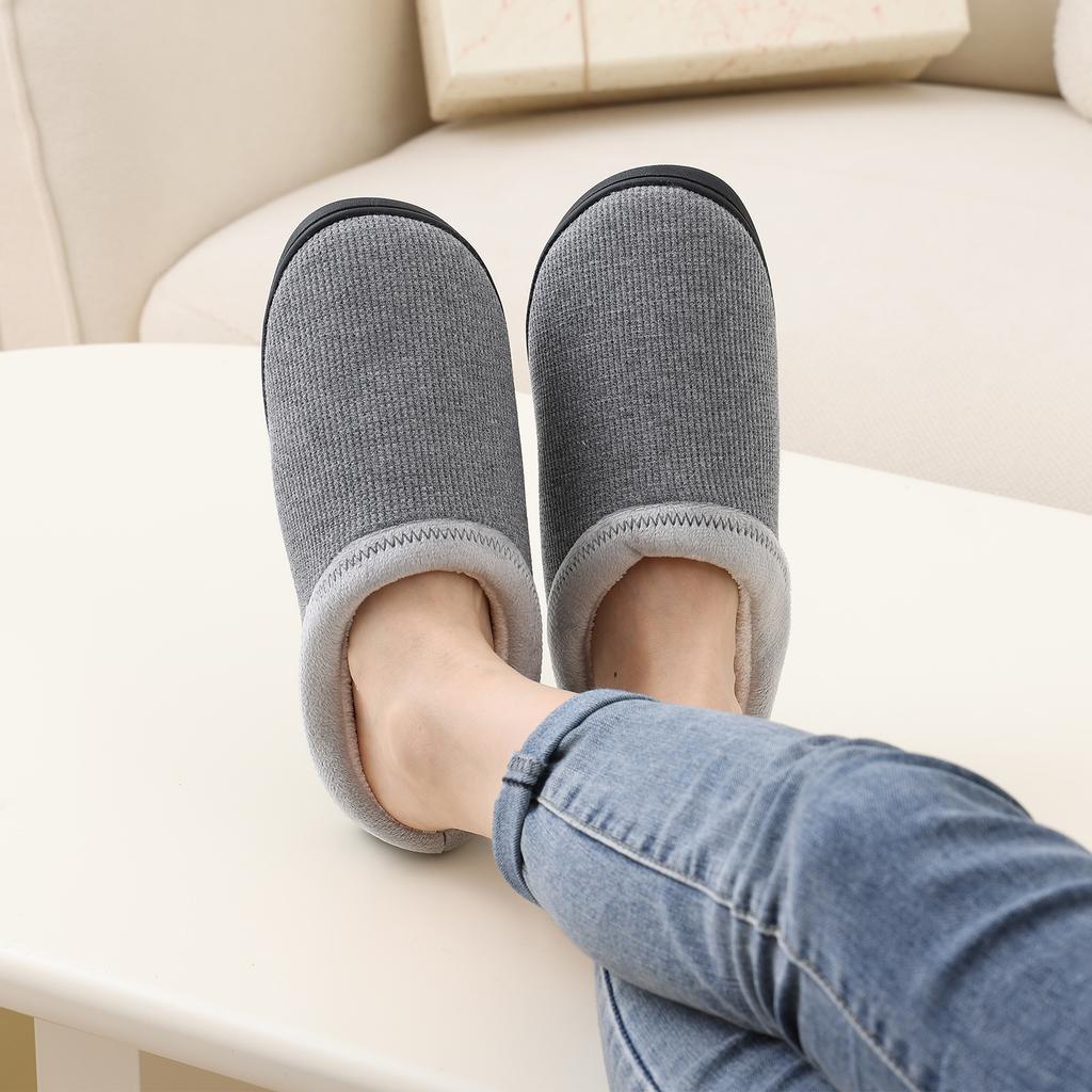 Fashion Smile Winter Cotton Slippers Indoor Fluffy House Cotton Slippers Men Soft Nonslip Women Cotton Shoes Casual Cozy Plush Men Shoes