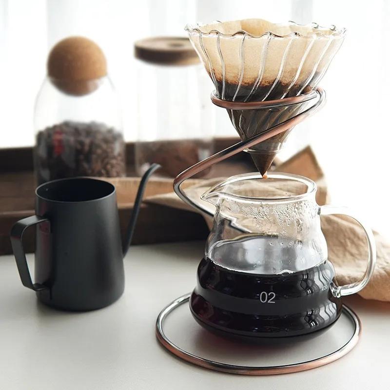 2 Pc Coffee Metal Filter Frame Holder Reusable Coffee Dripper Stand Kitchen Coffeeware Coffee Filters