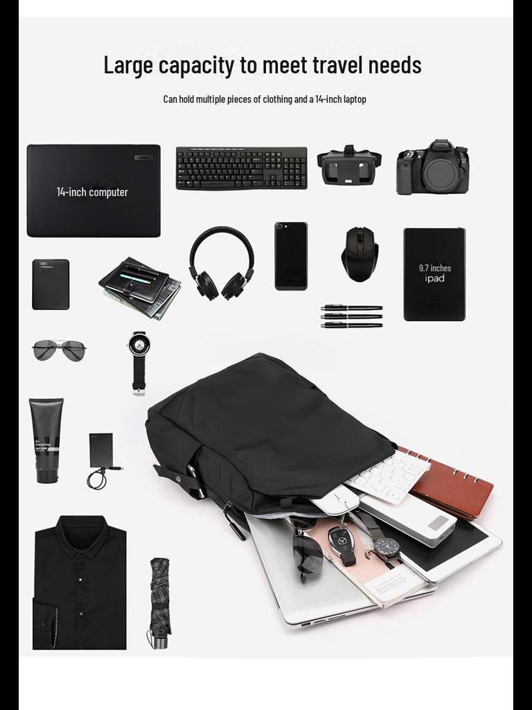Japanese Style Large Capacity Multifunctional Business Backpack for Men, Ideal for Students and Commuting