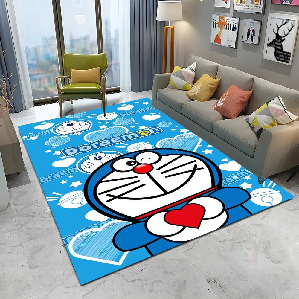 3D Printing D-Doraemon Anime Cartoon Carpet Rug for Home Living Room Bedroom Sofa Doormat Decor,kid Area Rug Non-slip Floor Mat