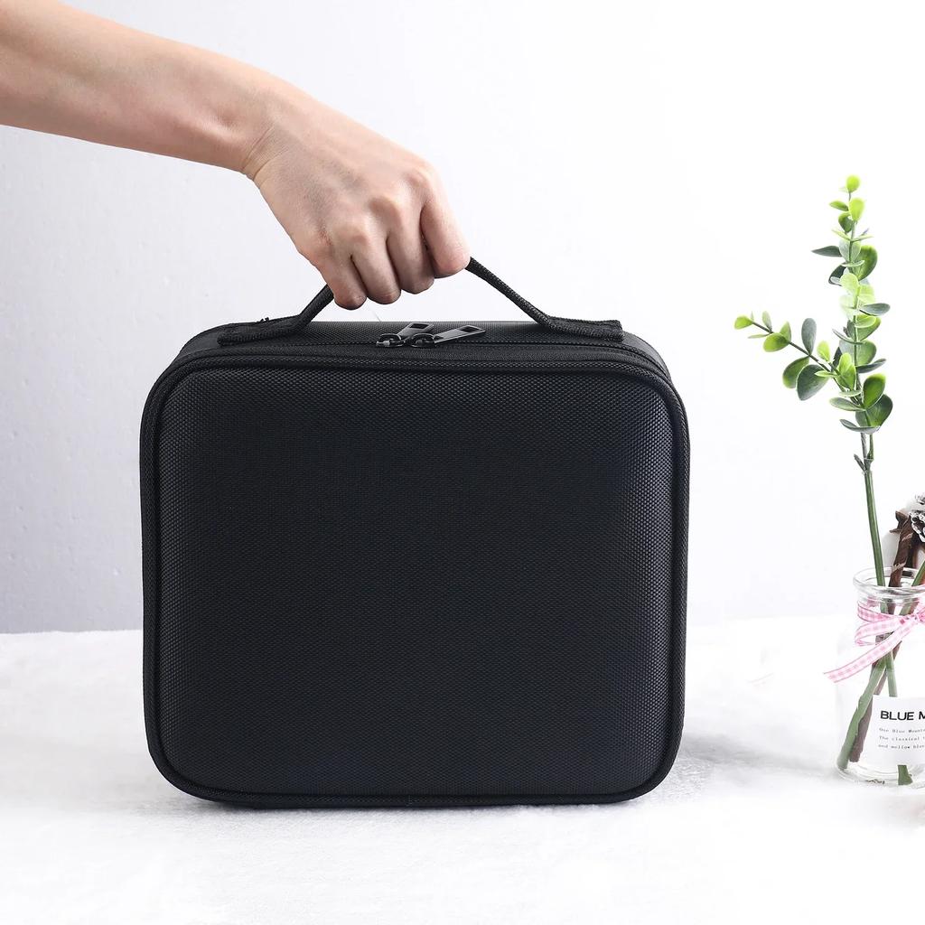 Makeup Bag Train Case Makeup Cosmetic Bag Organizer Portable Artist Storage Bag with Adjustable Dividers