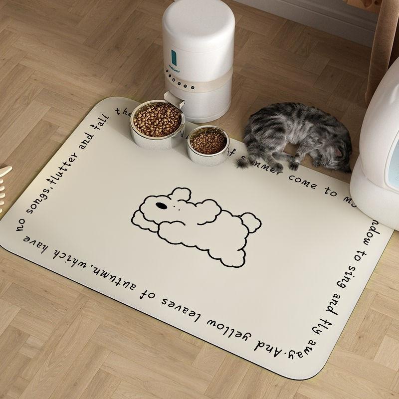 

Линия Щенок Резиновый Плейсмат Кошка Еда Напольный Коврик Абсорбирующие Товары для Питомцев Собака Большой Коврик для Миски Кошачьего Туалета 40X60cm 15.7X23.6in