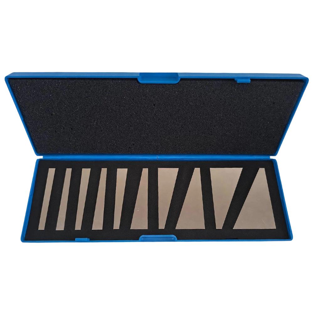 10PCS Angle Block Set, 1-30 Degree Angle Gauge Block Set Angle Inspection Block Precision-Machine Tool Slope Gauge Block