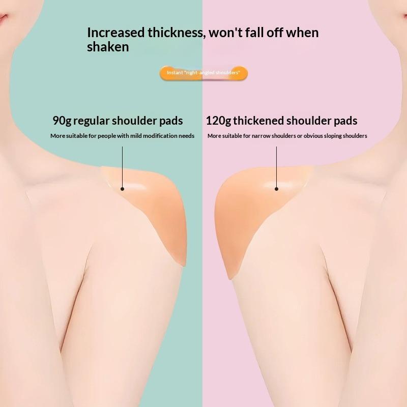 2Pcs Right Angled Shoulder Artifact Invisible Shoulder Pad, Self-Adhesive Anti Slip Narrow Shoulder Patch, Sliding Shoulder Beauty Correction Pad