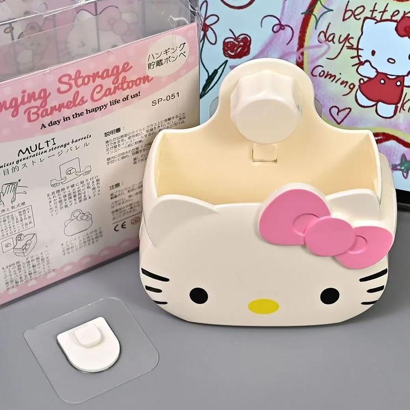 

Sanrio Hello Kitty Подставка для хранения зубных щеток Мультяшный Аниме Милый Ванная Большая Вместимость Коробка для хранения Подарок на праздник для девочки и ребенка розовый