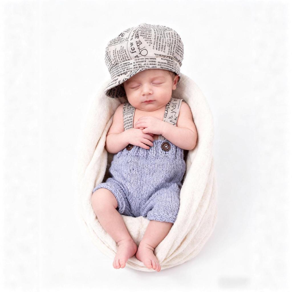 Newborn Photography Outfits: Baby Suspender Clothes for 100-Day and Full Moon Photos