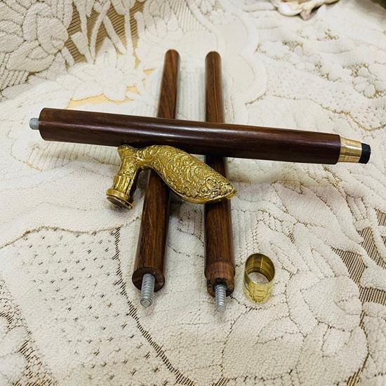 Wooden Walking Stick Dismantle Into Three Parts Premium Brass Walking Stick A Unique Gift For Gentlemen
