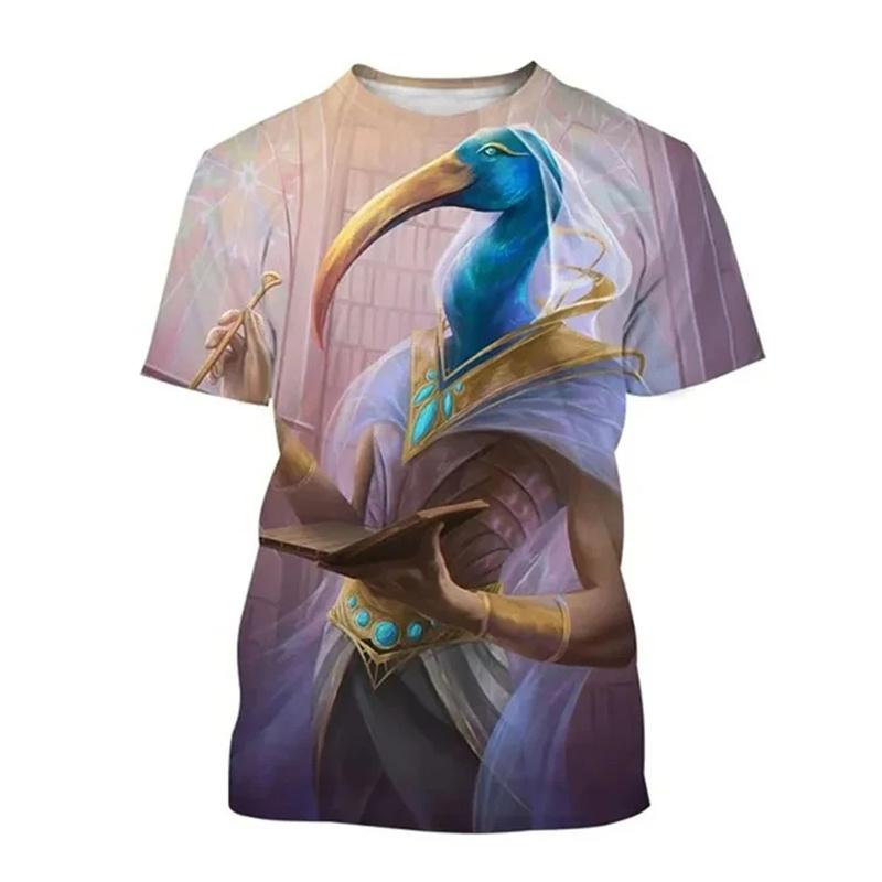 3D Printed Ancient Egypt T-Shirt Men Women Pharaoh Pattern T Shirts Summer Oversized Harajuku Round Neck Tees Short Sleeve Tops