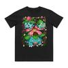 Bulbasaur Evolution Printed Pure Cotton T-shirt Men and Women Spring/Summer New Collection Fashion Short Sleeved Shirt