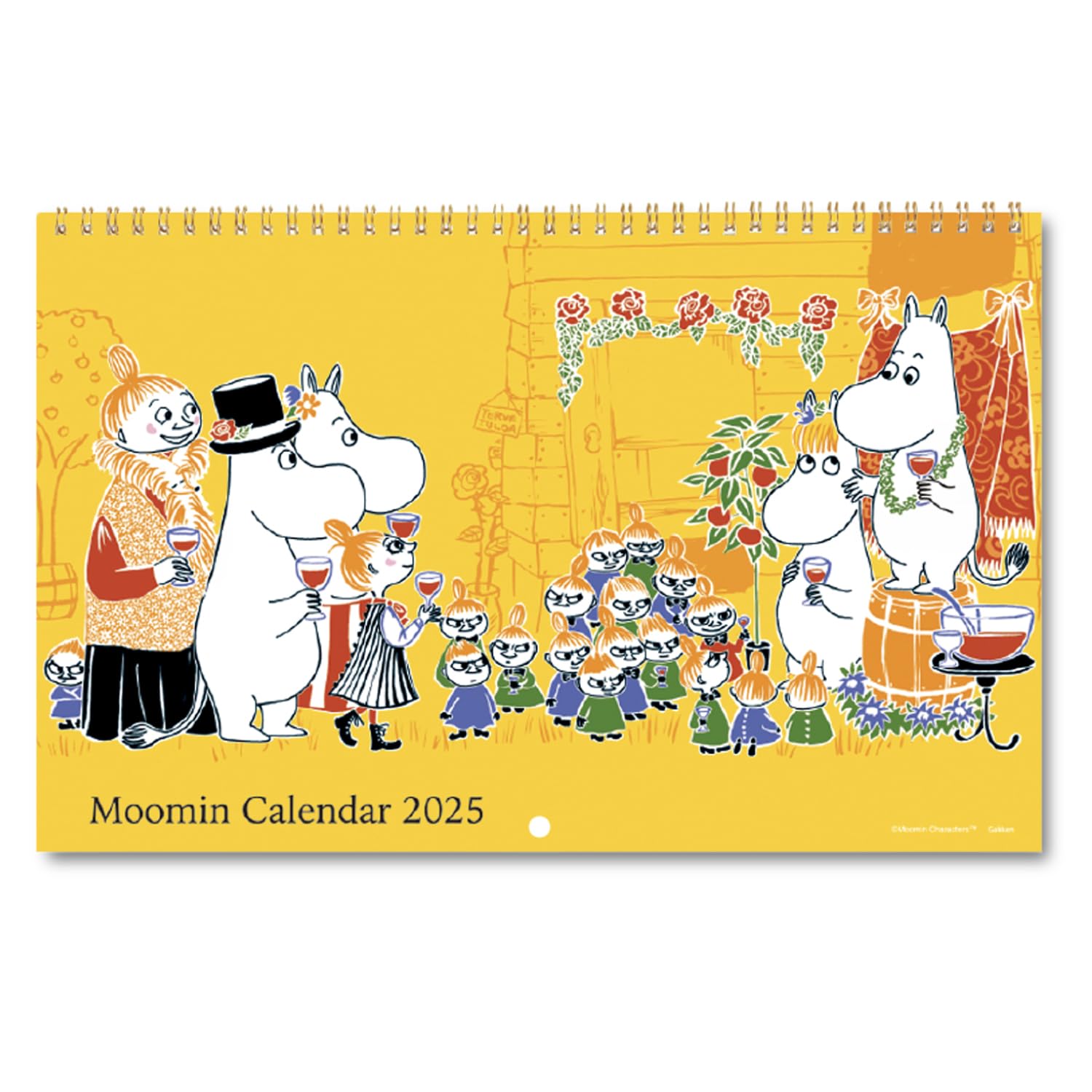 

Gakken Stafle 2025 Настенный календарь Муми-тролли с кольцом AM15032 Январь (Начинается в 2025)