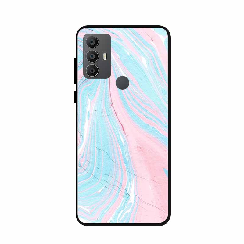 For Alcatel 1V 2021 Case 6002A 6002D 6.52" Marble Silicone TPU Soft Shockproof Phone Case for Alcatel 1V (2021) Covers Coque 1 V