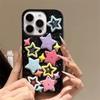 Glitter Bling 3D Dopamine Stars Protection Case For iPhone17 Air 16 E 15 14 13 12 11 Pro Max Plus X XR 7/8 SE Lovely Epoxy Transparent Acrylic Cover