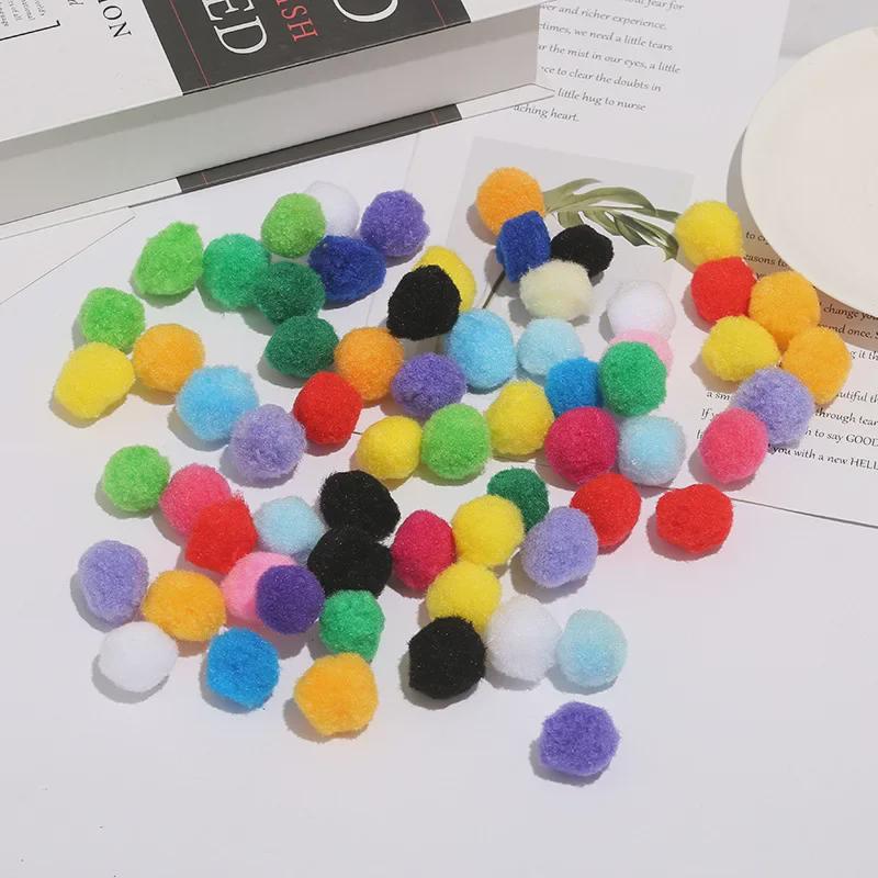 Colored Polypropylene Cotton Pom Poms for DIY Crafts & Decorations