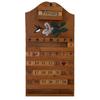 Calendario Perpetuo Vintage in Legno Fatto a Mano Calendario Riutilizzabile da Parete con Blocchi Intercambiabili Design Rustico Colibrì Floreale Decorazione per la Casa