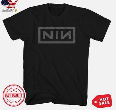 Nine Inch Nails חולצת טי לוגו NIN אפורה לגברים מוזיקת רוק חולצת להקה קלאסית חדשה שחורה יוניסקס