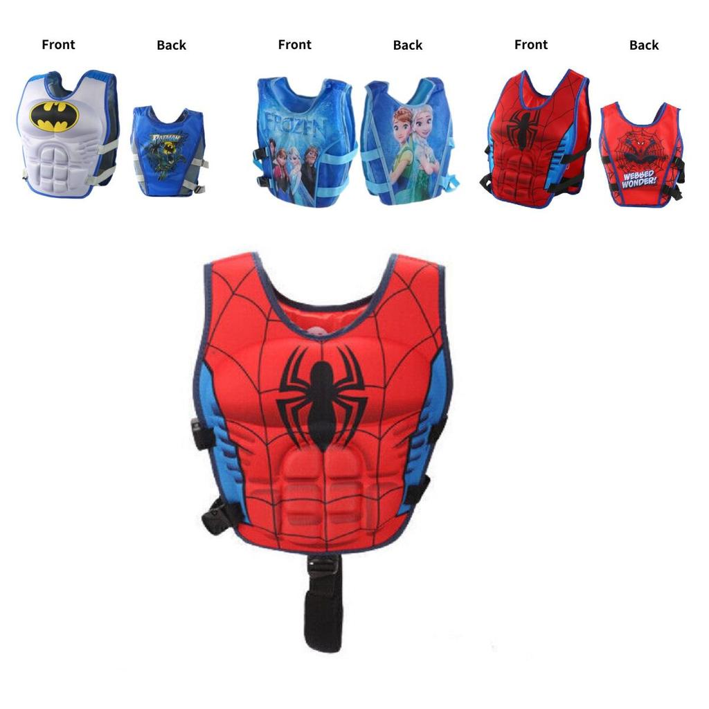 Kids' Muscle Float Vest For Water Activities Cartoon Print Polyester Fabric