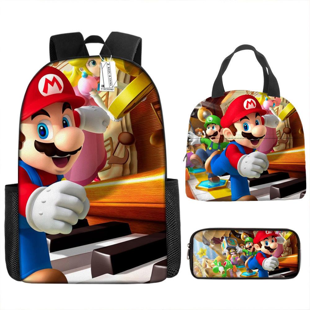 Primary And Secondary School Students Schoolbag Children S Backpack Cartoon Lunch Bag Pencil Case Pencil Case lunch bag
